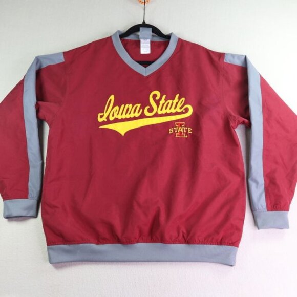 Iowa State Shirt Mens Medium Pullover Windbreaker Long Sleeve Cyclones - Picture 1 of 9